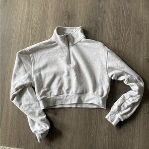 TNA Light Gray Cropped Hoodie